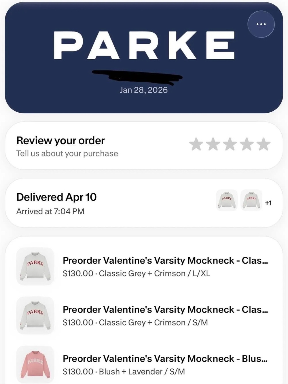 PARKER White Hoodie with Red and Navy Logo - Picture 8 of 8